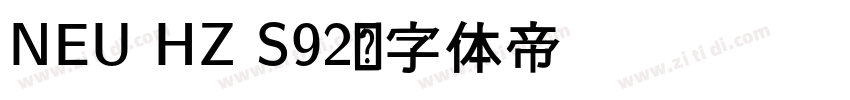 NEU HZ S92字体转换